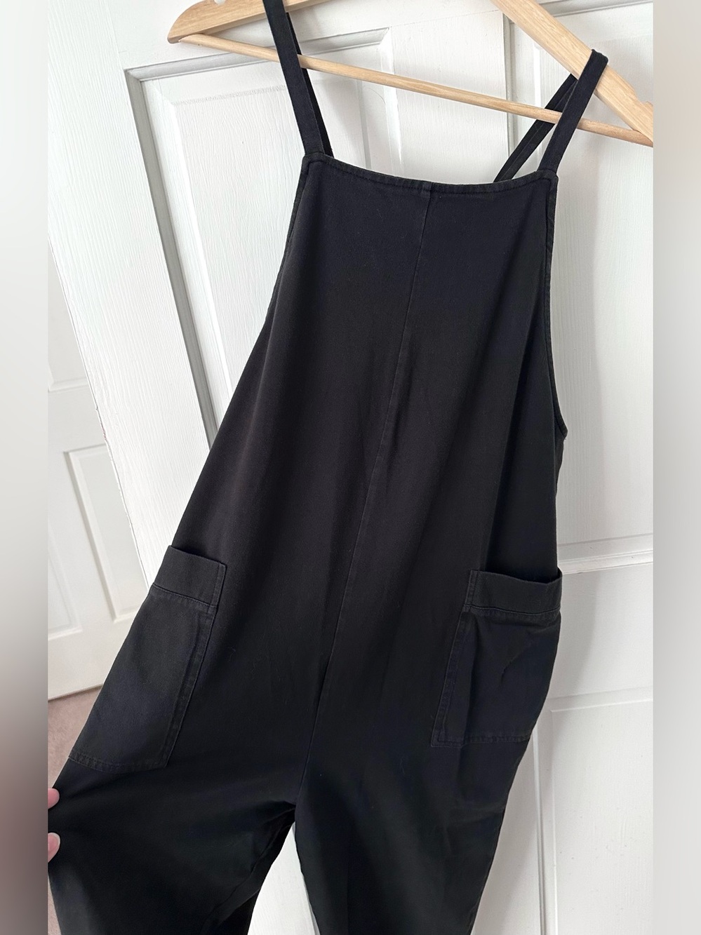 STORQ Anytime Overalls Maternity Jumpsuit Overalls Black Pockets Size 2 Small - Picture 3 of 10